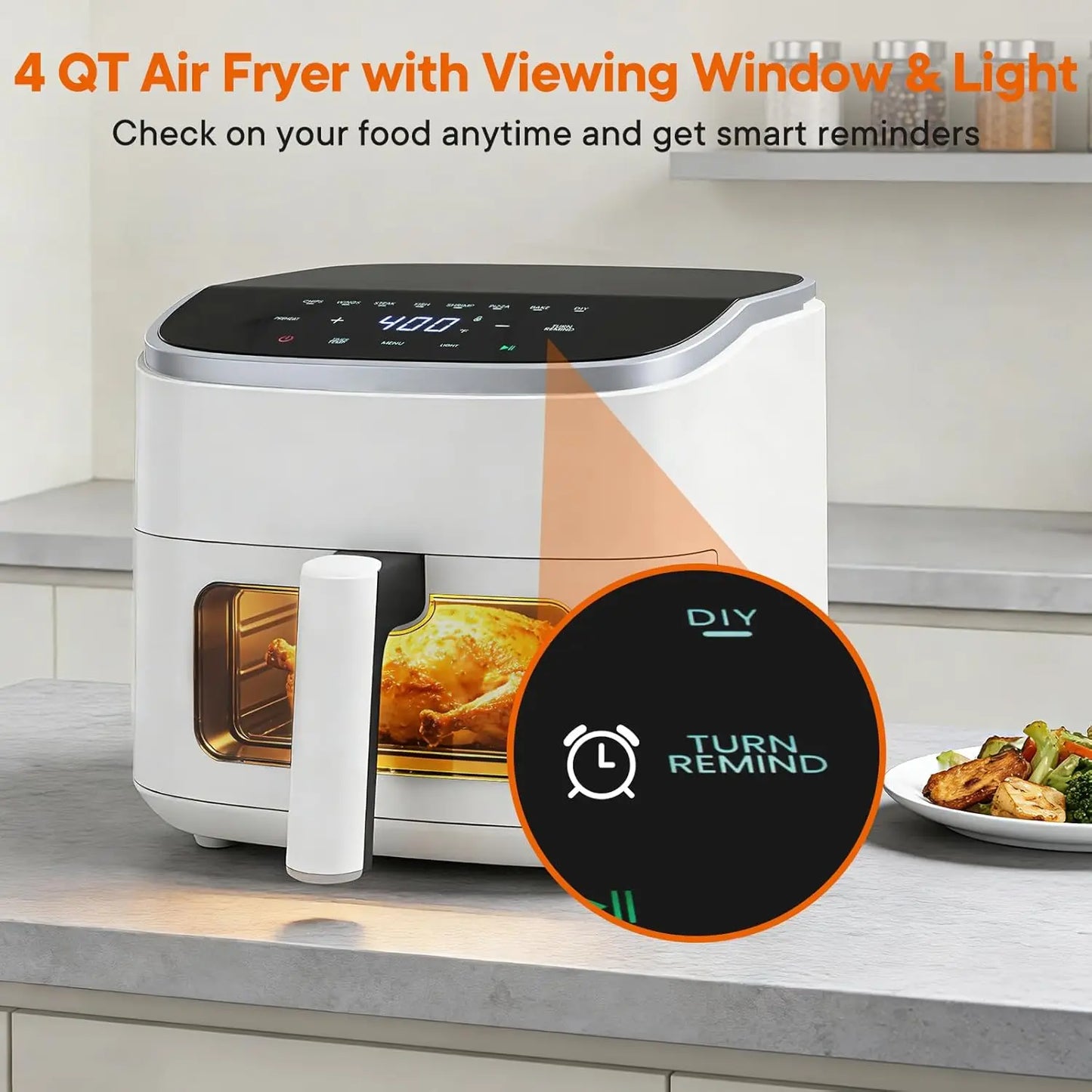 Air Fryer with Visible Window